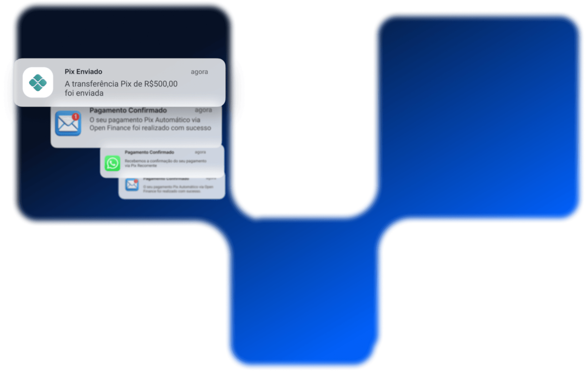 <div style="text-align: left;">   <span style="color: #000;">     Transforme Pix em uma   <span style="color: #1D4ED8;">       esteira inteligente de pagamentos     </span>   </span> </div>